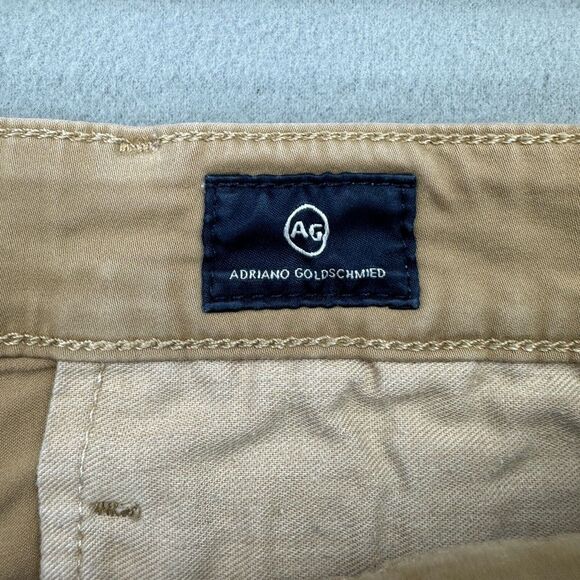 AG Adriano Goldschmied Chino Pants Mens 30 Tan Flat Front Jamison Skinny Leg - Picture 4 of 9